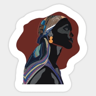 African woman art Sticker